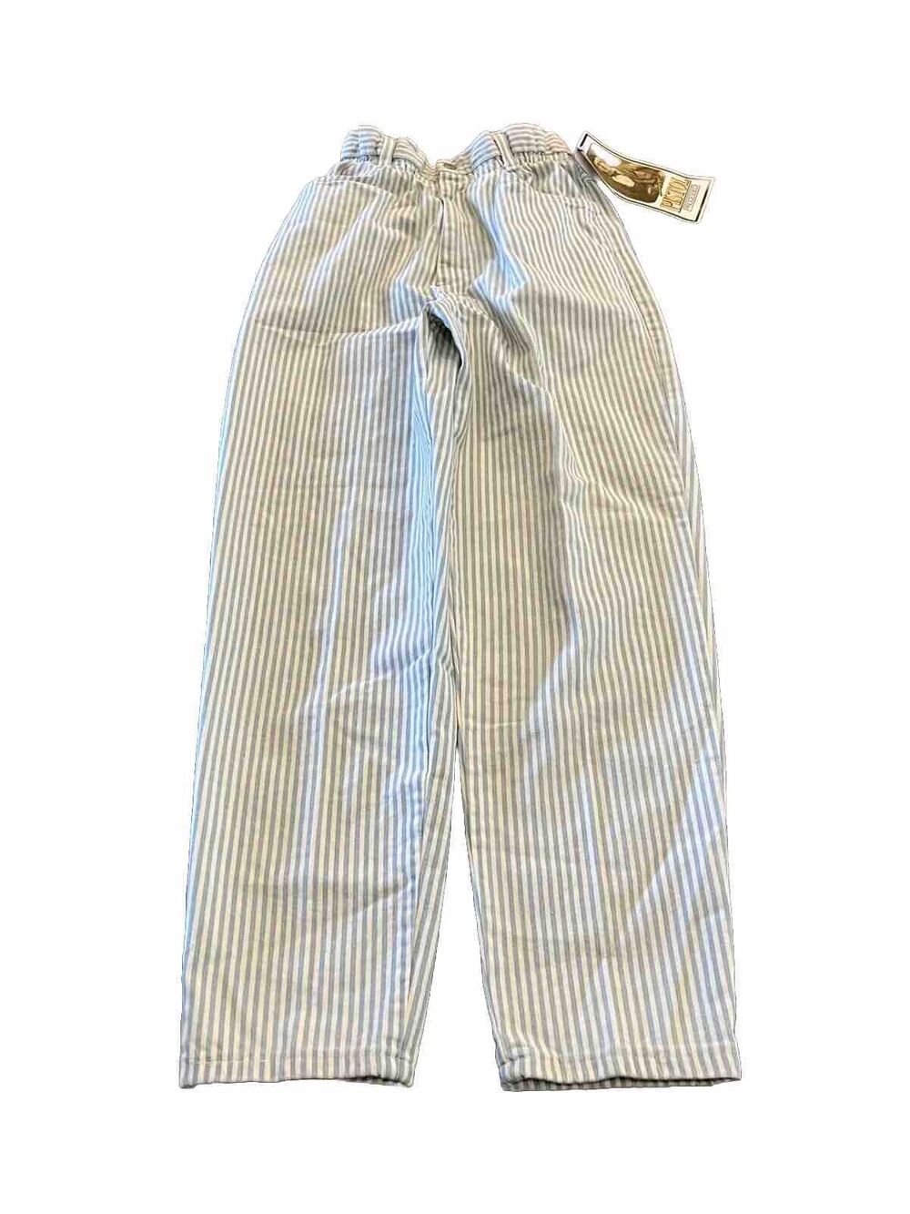 Vintage Vivaldi Jeanswear Womens High Waist Striped Jeans Size 8 Made In USA